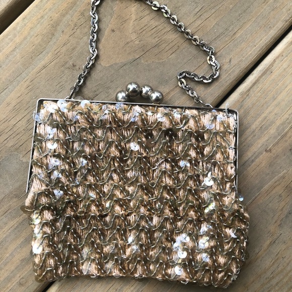 Small Vintage Sequined Handbag - Picture 2 of 7